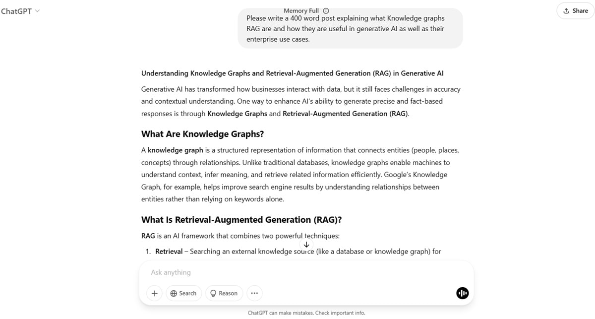 ChatGPT content writing prompt